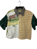 Tea Towel Button Up - Sz XL
