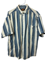 90s Striped Short Sleeve - Sz XL