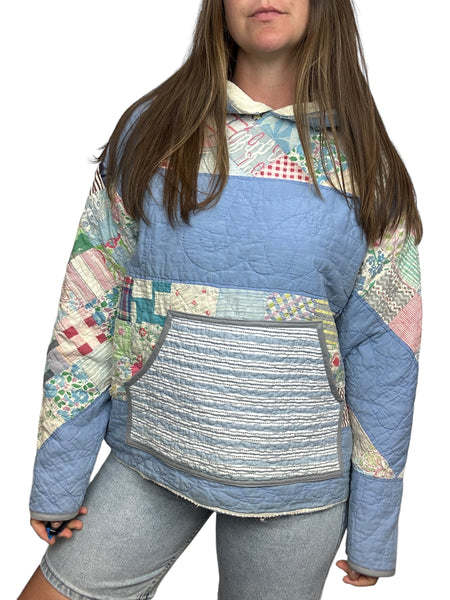 Handmade Quilt Hoodie - Size Large
