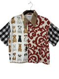 Tea Towel Button Up - Sz L